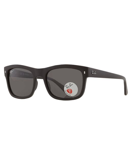 Ray-Ban Black Polarized Square Sunglasses Rb4428 601s48 56