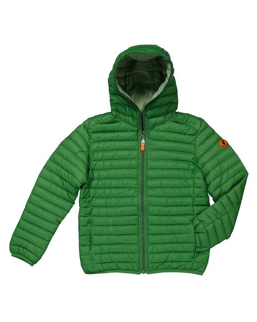 Save The Duck Green Boys Rainforest Huey Hooded Puffer Jacket for men