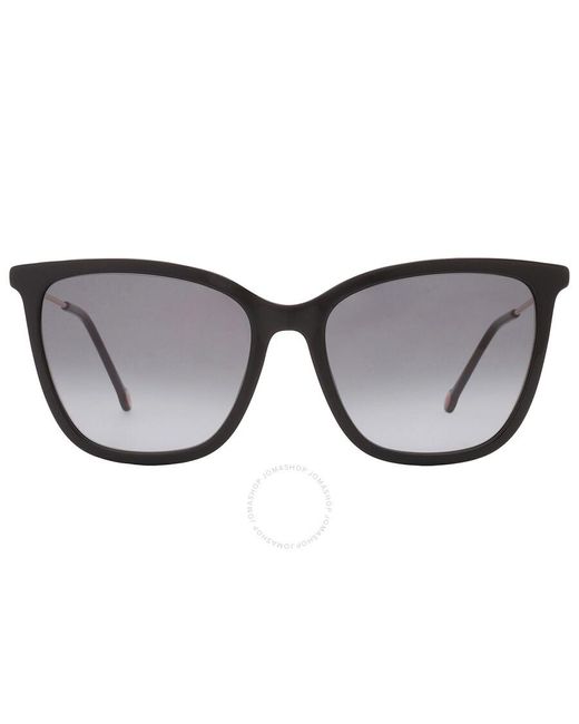 Carolina Herrera Black Grey Gradient Cat Eye Sunglasses Ch 0068/s 0807/9o 57