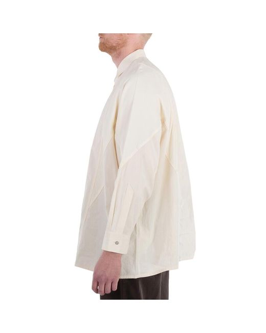 OAMC White Natural Arrow Panelled Shirt for men