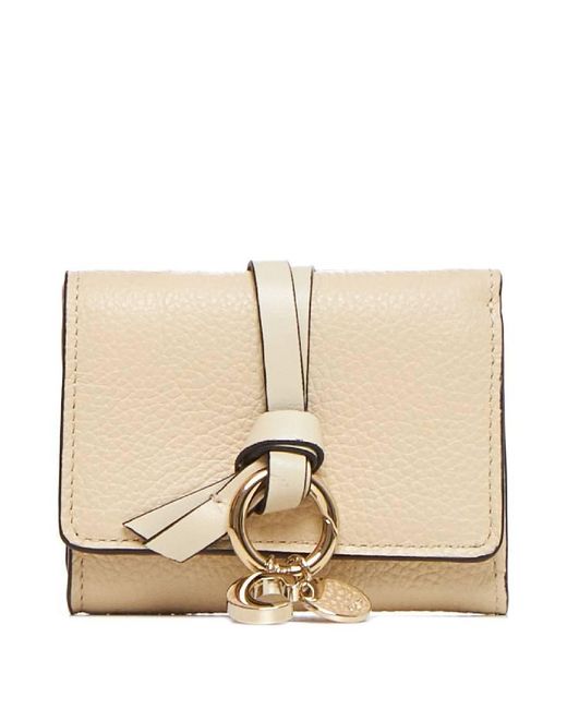 Chloé Natural Mini Trifold Leather Wallet