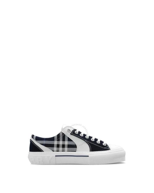Burberry Multicolor Kai Checked Lace-up Low Top Sneakers for men