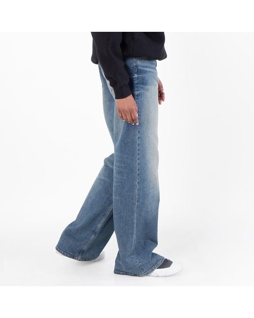 KENZO Blue Stretch Denim Ayame Wide Jeans