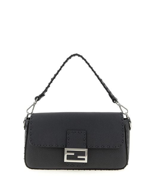 Fendi Black Baguette Shoulder Bag