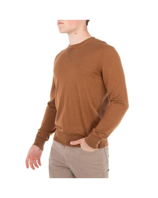 Zegna Brown Ermenegildo Cashmere And Silk-Blend Sweater, Brand Size 50 Us for men
