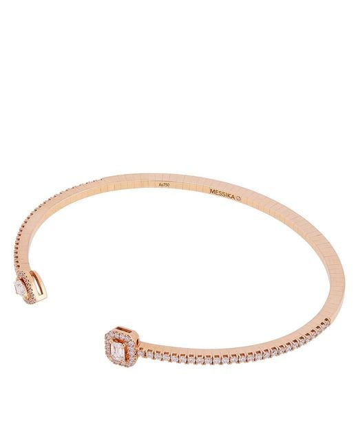 Messika Metallic 18K Rose My Twin Skinny Diamond Bracelet
