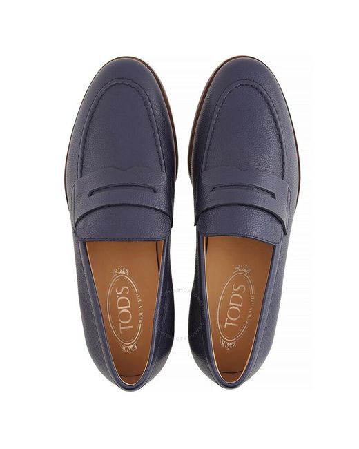Tod's Blue Galaxy Leather Loafers for men