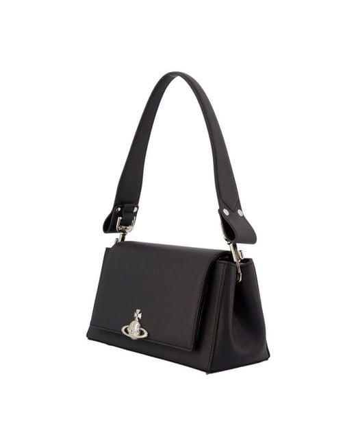 Vivienne Westwood Black Hazel Shoulder Bag