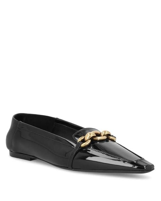 Saint Laurent Black Patent Leather Le Maillon Loafers, Brand Size 39 Us