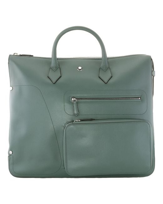 Montblanc Green Pewter Soft 24/7 Tote Bag