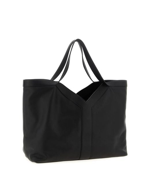 Saint Laurent Black Calfskin Tote Bag for men