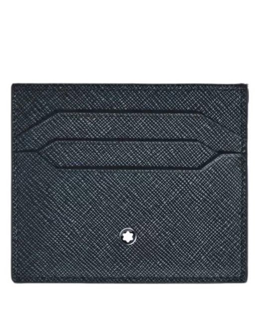 Montblanc Blue Sartorial 6Cc Leather Card Holder for men