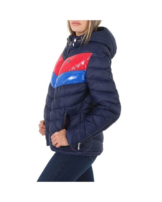 Fila Blue Color-block Hooded Jacket