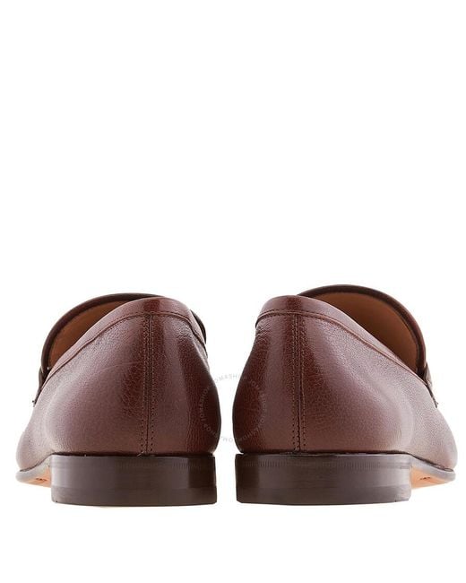 Ferragamo Brown Salvatore Giove Gancini Ornament Loafers for men