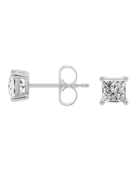 Brilliant Diamond Metallic 10Kt 1.00 Carat Lab Grown Diamond Stud Earrings For