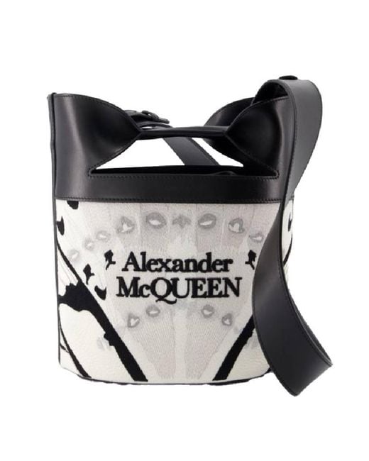 McQueen Multicolor Bucket Bow Shoulder Bag