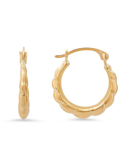 Kylie Harper Metallic 10K 15Mm Cloud Huggy Hoop Earrings for men