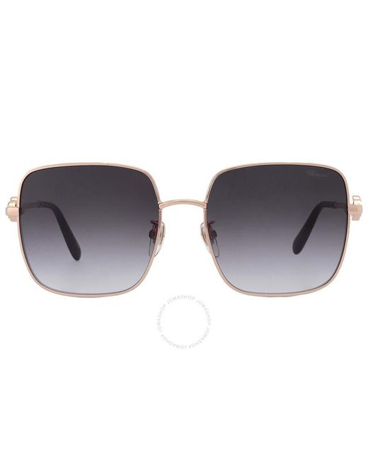 Chopard Black Grey Gradient Square Sunglasses Schf99g 08fc 56