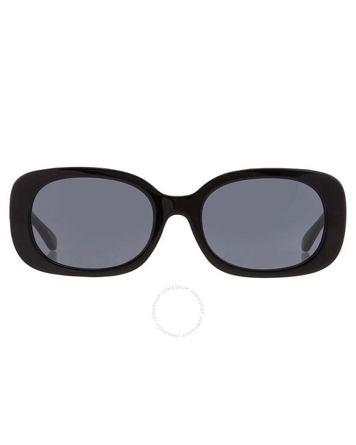 COACH Black Dark Grey Rectangular Sunglasses Hc8358f 500280 56