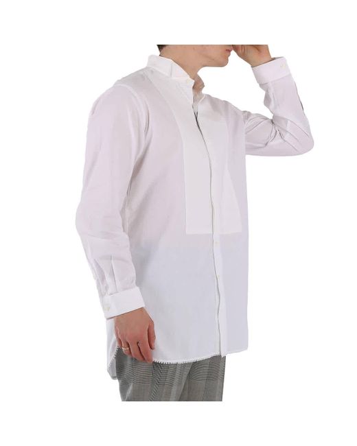 Burberry White Loxton Trim Fit Dress Shirt for men