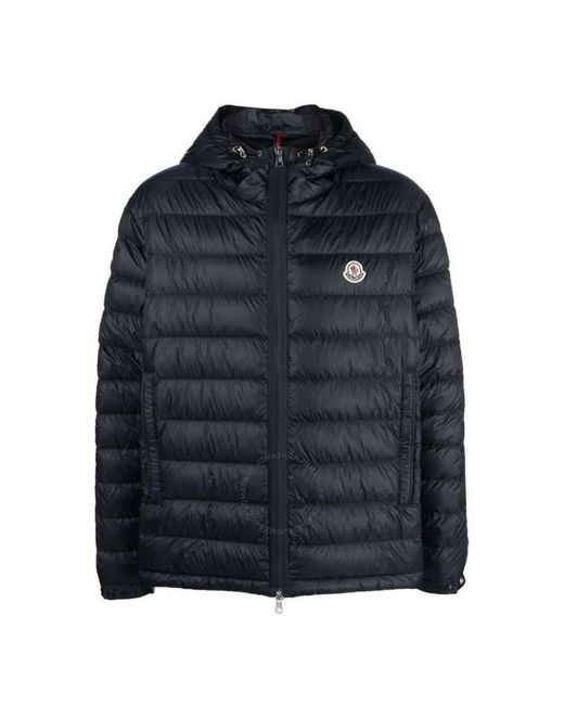 Moncler Blue Agout Hooded Puffer Jacket for men