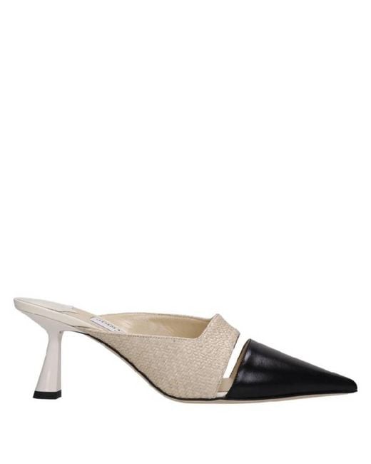 Jimmy Choo Gray Zalea 65 Raffia And Leather Pumps, Brand Size 34 Us