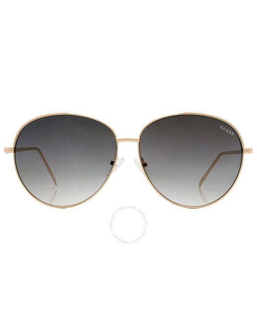 Guess Factory Gray Gradient Smoke Pilot Sunglasses Gf0391 32b 63
