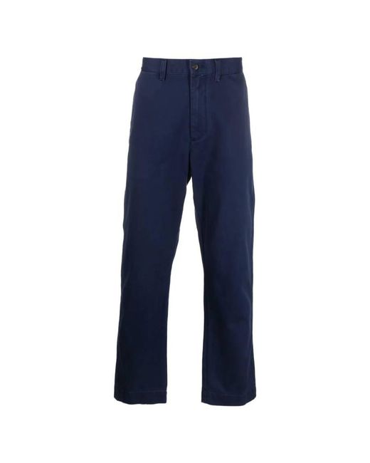 Polo Ralph Lauren Blue Straight-Leg Cotton Trousers for men