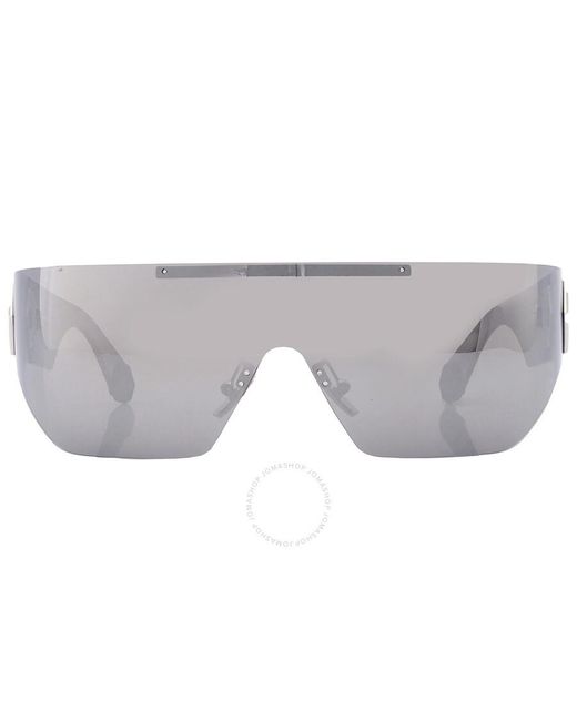 Philipp Plein Gray Silver Mirror Shield Sunglasses Spp029m 579x 99