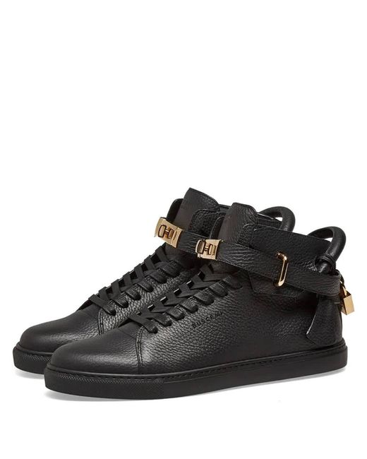 Buscemi Black High-top 100 Mm Leather Sneakers for men