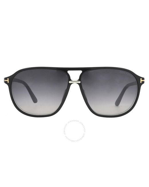 Tom Ford Gray Bruce Smoke Gradient Navigator Sunglasses Ft1026 01b 61 for men