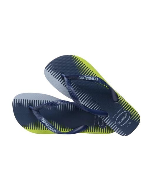 Havaianas Blue Top Trend Abstract Flip Flops, Brand Size 43/44 for men