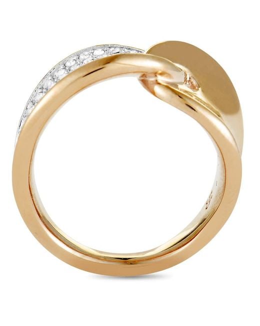 Swarovski Metallic Guardian Stainless Steel Rose Plated And Crystal Interlocking Band Ring for men