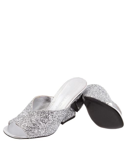 Ferragamo White Sansu 85Mm Sculptural-Heel Mules
