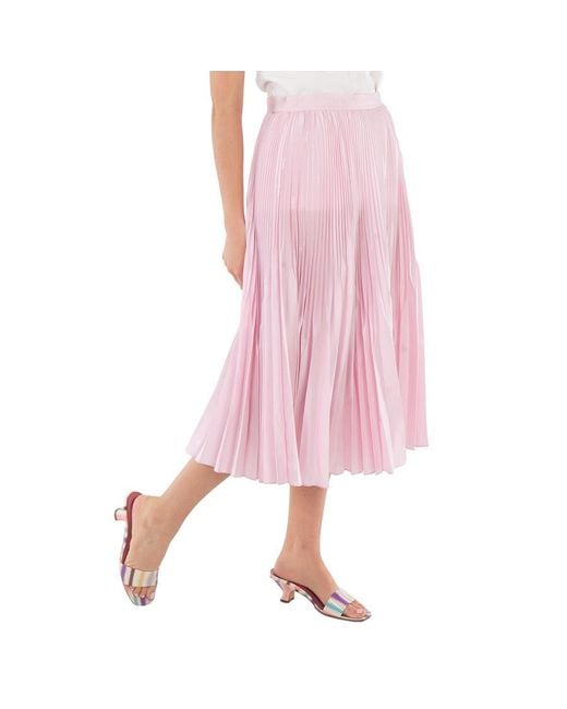 Burberry Pink Pale Candy Angelina Pleated Skirt, Brand Size 8 (Us