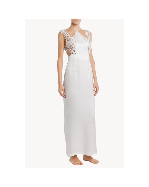 La Perla White Halterneck Nightgown