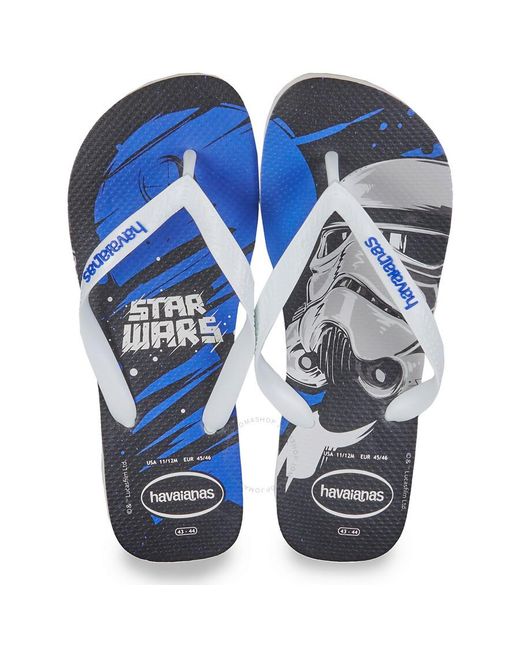 Havaianas White Star Wars Flip Flops, Brand Size 37/38 Us for men