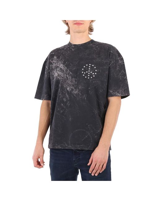 Etudes Studio Gray Bleached Spirit Peace Europa Organic Cotton T-shirt for men