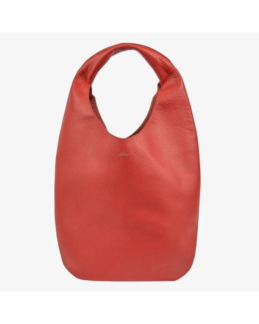 A.P.C. Red Le Neige Tote Bag
