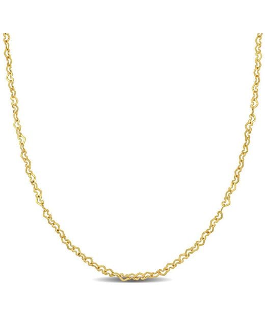 Amour Metallic 2Mm Heart Link Necklace