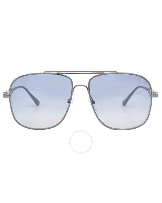Tom Ford Jude Blue Gradient Navigator Sunglasses Ft0669 12w 60