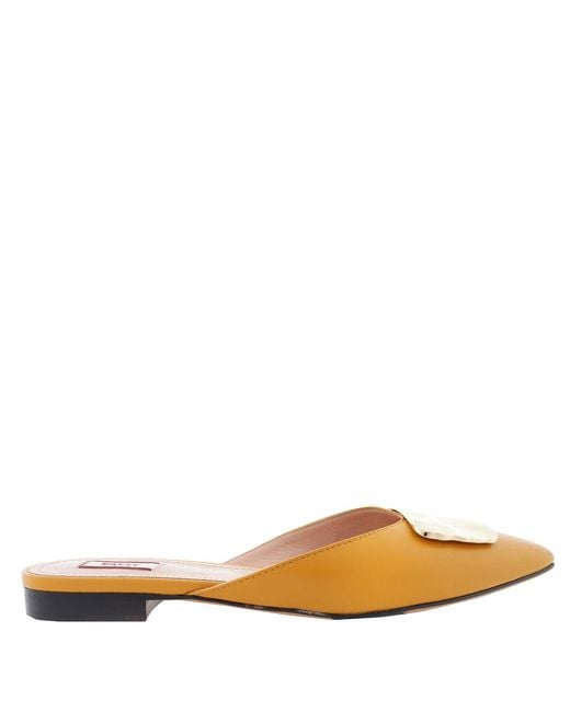 Bally Brown Claudie Lizzie Leather Mules, Brand Size 37 Us