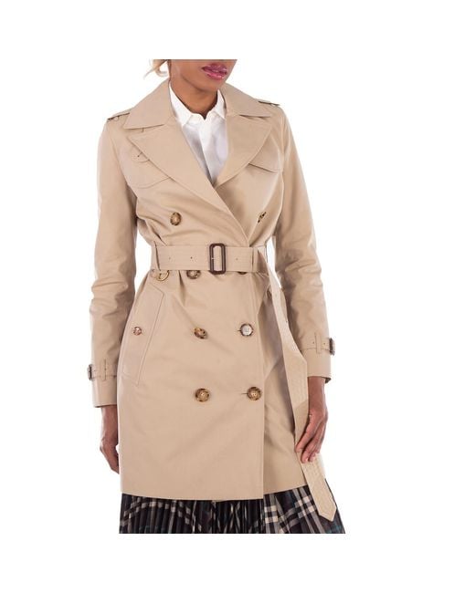 Burberry Natural Islington Double Breasted Belted Trench Coat, Brand Size 8 (Us