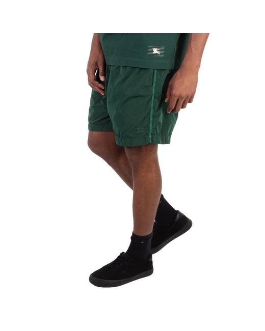 Burberry Green Drawstring Elasticated Waistband Swim Shorts for men