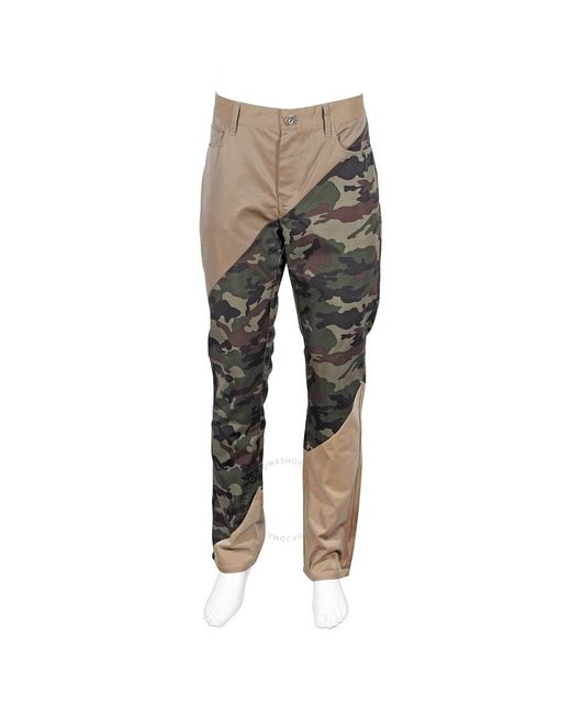 Mostly Heard Rarely Seen Gray Camouflage Sliced Denim Jeans for men