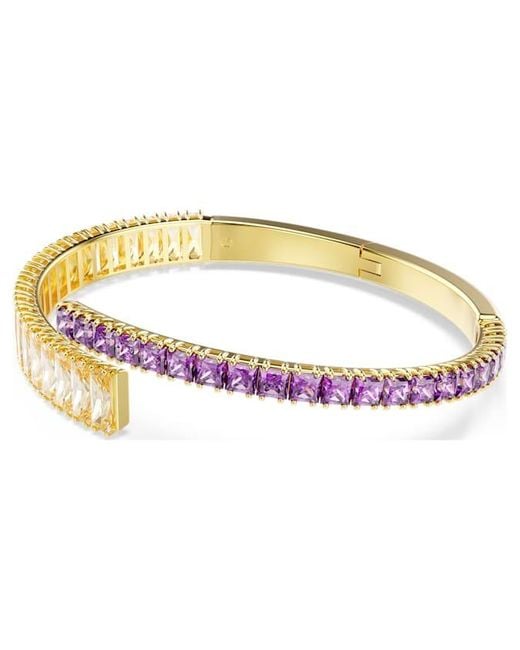 Swarovski Metallic Matrix-Tone Plated Bangle, Size Medium