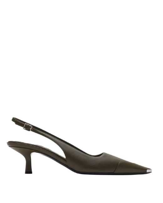 Burberry Black Chisel Buckle Fastening Leather Pumps, Brand Size 36 Us