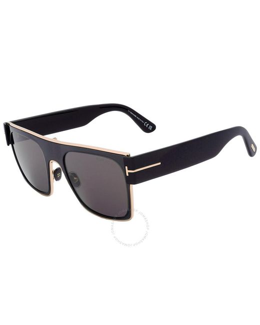 Tom Ford Purple Edwin Smoke Browline Sunglasses Ft1073 01a 54 for men