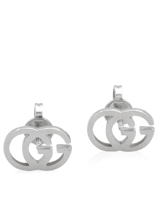 Gucci Metallic Running G Stud Earrings for men