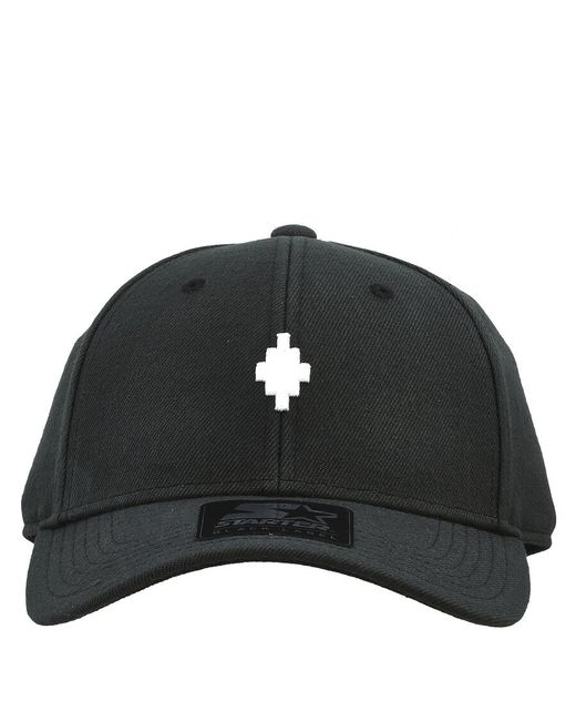 Marcelo Burlon Black Cross Logo Baseball Cap for men